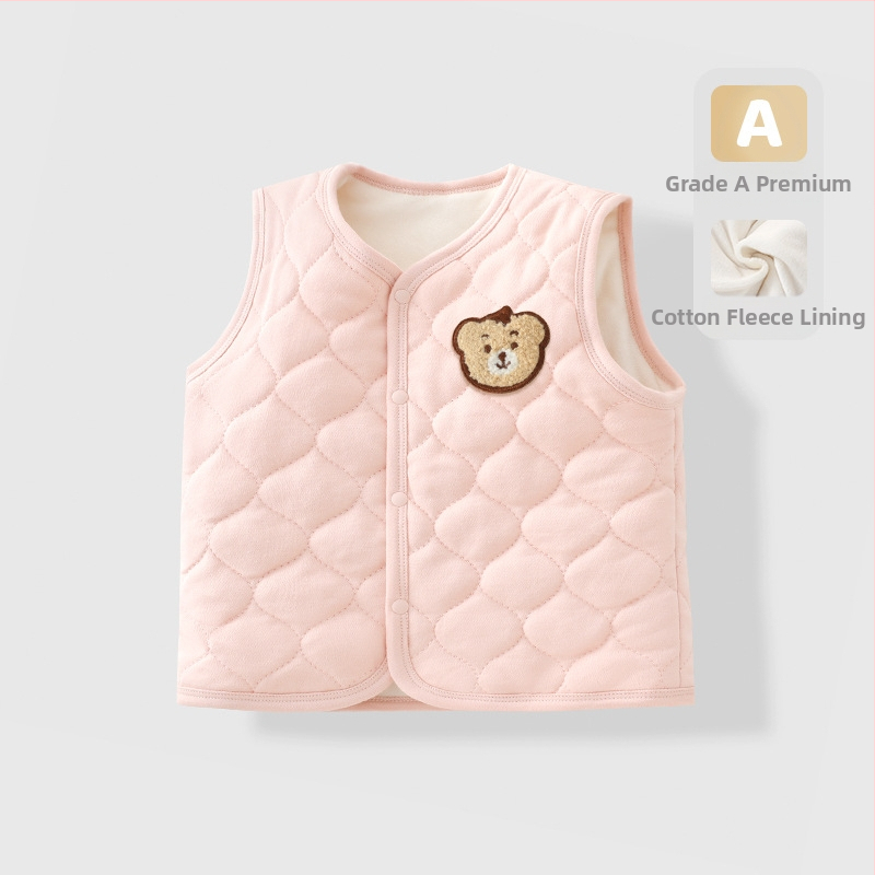 Παιδικό γιλέκο, ύφασμα 95% βαμβάκι, απλός σχεδιασμός, για ηλικίες 1–3 ετών, Άνοιξη 2025.