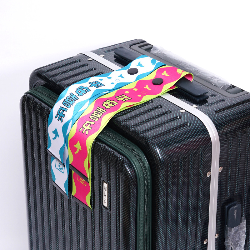 Пояс за багаж със закачваща връзка — полиестер, дишащ, текстов принт, градски минималистичен стил