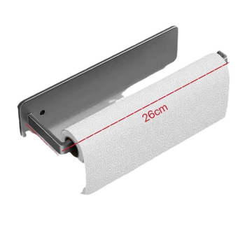 Zidni držač kuhinjskog papirnatog ručnika, bez bušenja, skladište za foliju, moderni jednostavni stil - Materijal: Drugo; Oblik: Drugo; Obrada površine: 1; Stil: Moderna jednostavnost