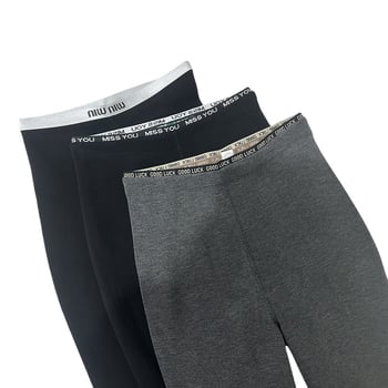 Pantalone s uzorkom oblaka, visokim strukom, bez šavova, podižući stražnjicu, debeli flek materijal, duljina 9/10, elastičan pojas