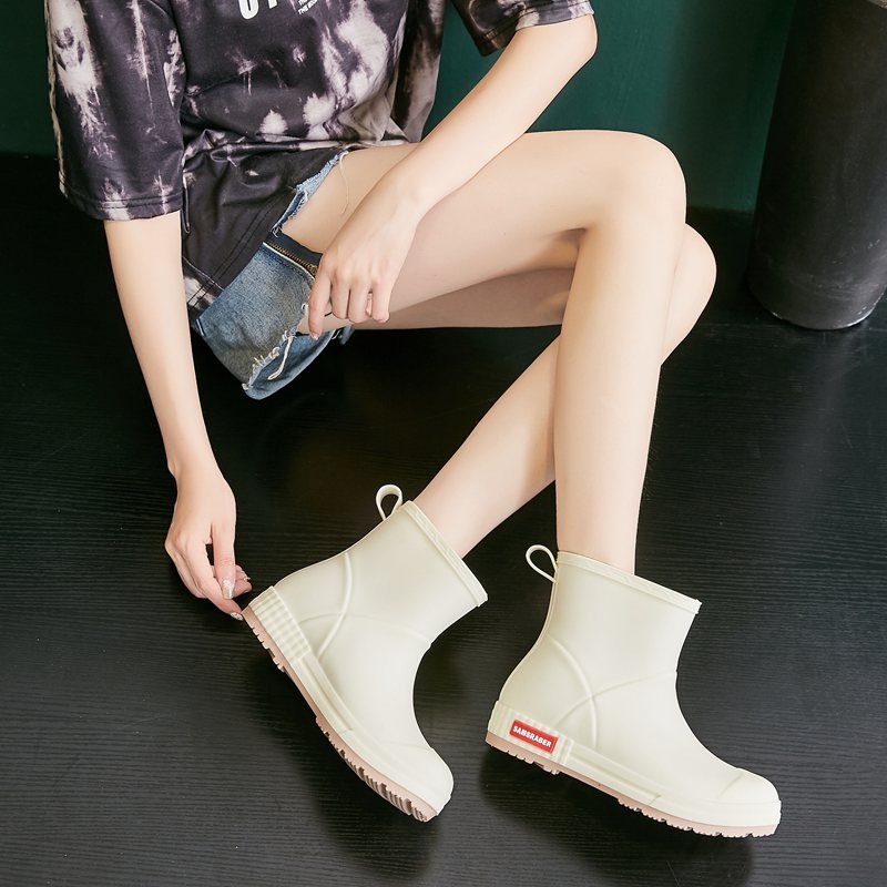 Unisex čizme za kišu do sredine lista, debela potplata, vodootporne, protuklizne, slip-on, PVC vamp, za sve sezone