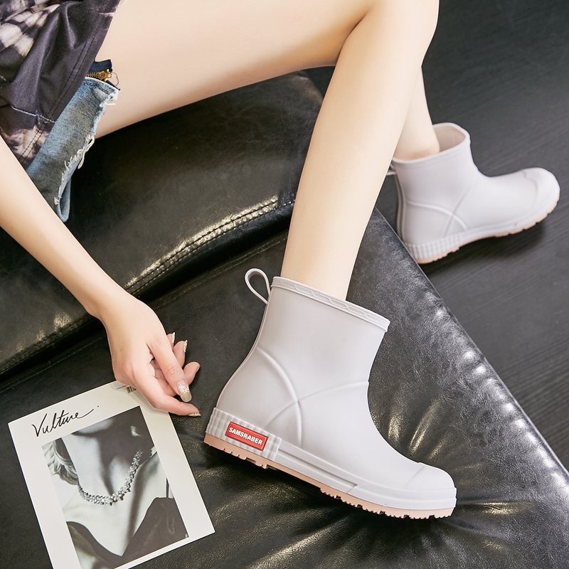 Unisex čizme za kišu do sredine lista, debela potplata, vodootporne, protuklizne, slip-on, PVC vamp, za sve sezone