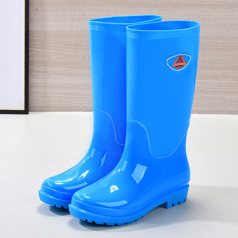 Ženske visoke čizme za kišu s PVC gornjim dijelom, ojačana potplata, niski pet 1–3 cm, jednobojne