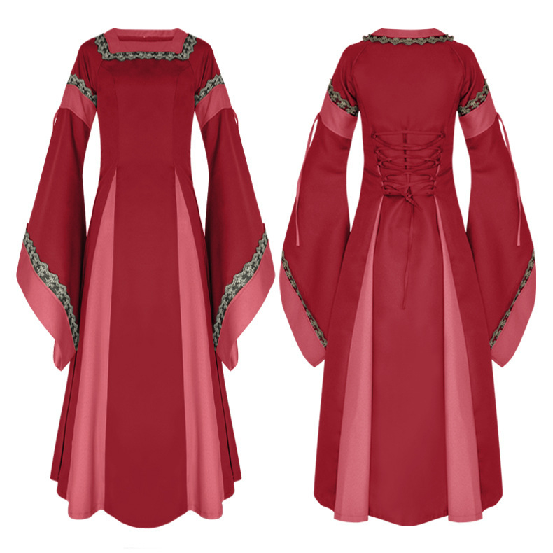 Srednjovjekovna unisex haljina, irski dugi stil, jacquard poliester, brend Man tianyu, dramski kostim