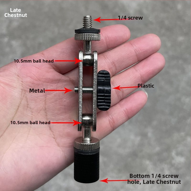 Телефонен държател с 17 мм сферична глава и 1/4-инчов монтаж за гимбал — универсален адаптер за колела