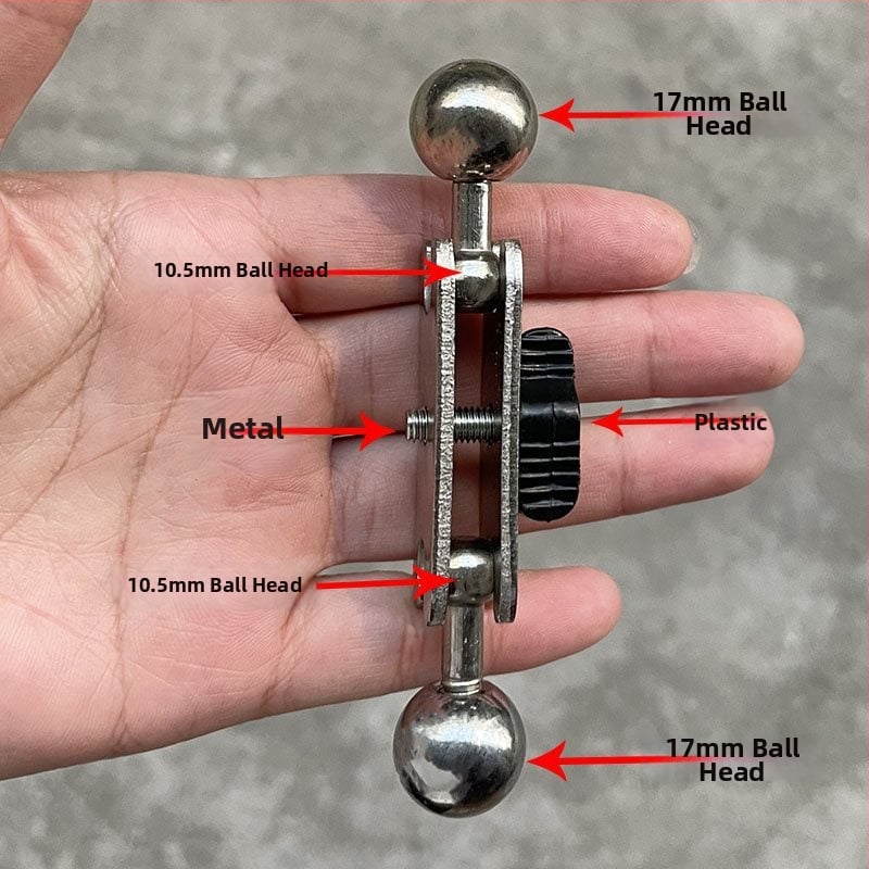 Телефонен държател с 17 мм сферична глава и 1/4-инчов монтаж за гимбал — универсален адаптер за колела