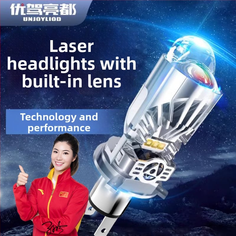 LED λέιζερ προβολείς με φακό, ενσωματωμένος μακρινός και κοντινός φωτισμός, διπλή μήτρα φωτισμού, 12V, 100W+