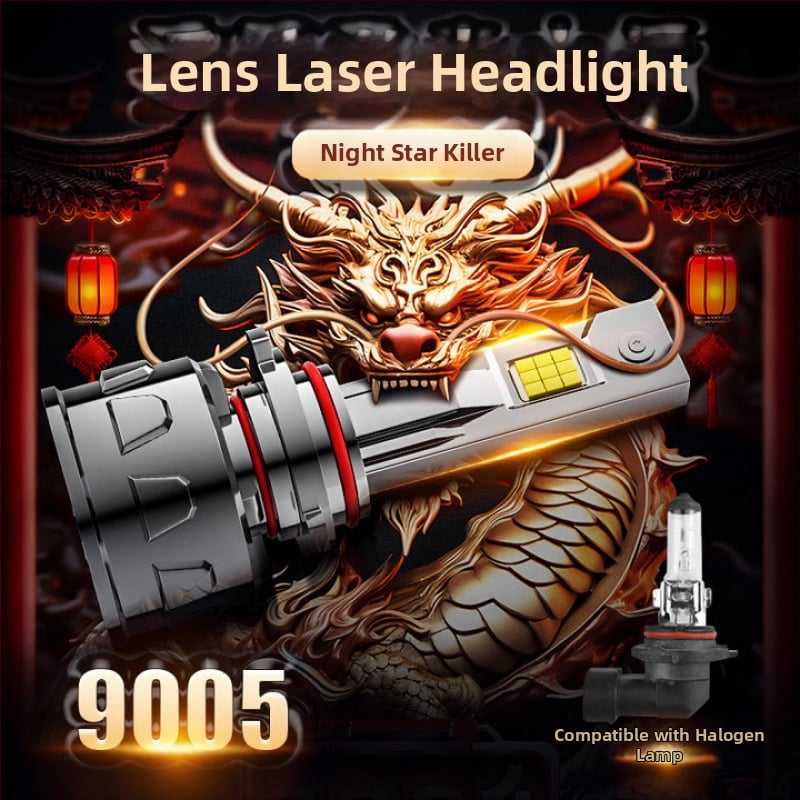 LED λέιζερ προβολείς με φακό, ενσωματωμένος μακρινός και κοντινός φωτισμός, διπλή μήτρα φωτισμού, 12V, 100W+