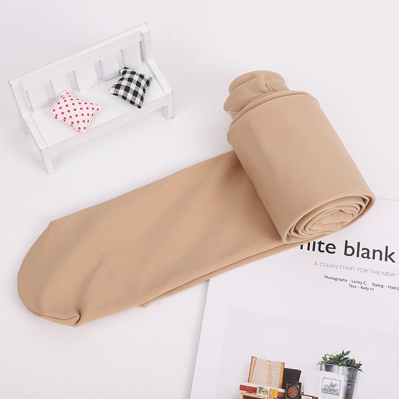 Νάιλον καλσόν με ανύψωση ισχίων, υψηλή μέση, διαφανή μεσαίας πυκνότητας, ένα πλευρικό gusset