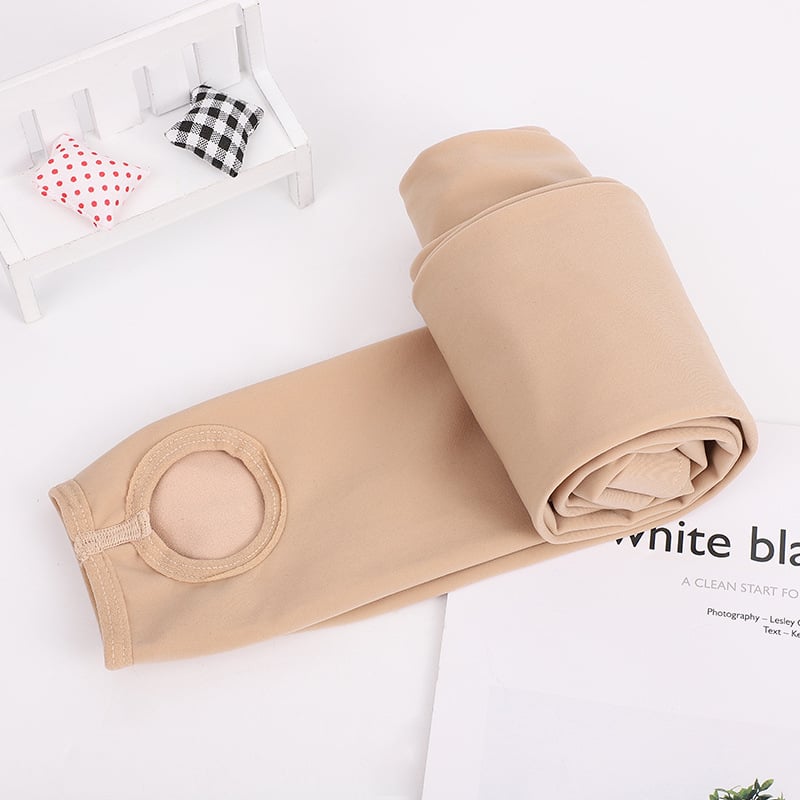 Νάιλον καλσόν με ανύψωση ισχίων, υψηλή μέση, διαφανή μεσαίας πυκνότητας, ένα πλευρικό gusset