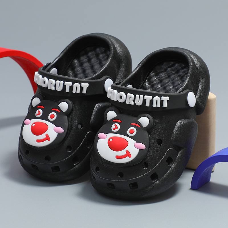 Papuci de casă pentru copii, Strawberry Bear cu vârf închis (PVC partea superioară, 4–12 ani, sex neutru, Cartoon Paradise, Primăvara 2025)