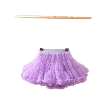 Fustă pentru copii în stil prințesă, din țesătură de gauză, fibre acrilice cu conținut de bumbac