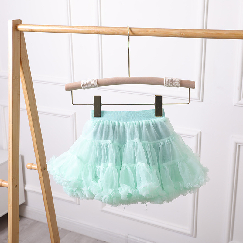 Fustă pentru copii în stil prințesă, din țesătură de gauză, fibre acrilice cu conținut de bumbac