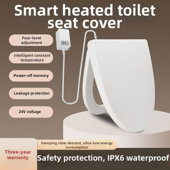 Inteligentný záchodový sedadlo s konštantnou teplotou, univerzálne zapájateľná vyhrievacia podložka na sedenie, tvar U a V, polypropylén, CE certifikát