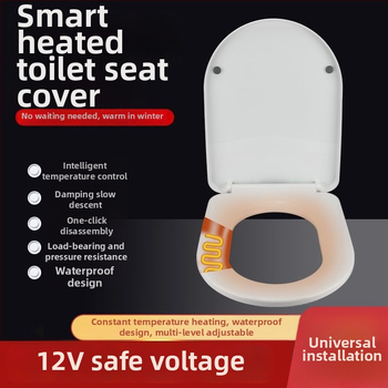 Inteligentný záchodový sedadlo s konštantnou teplotou, univerzálne zapájateľná vyhrievacia podložka na sedenie, tvar U a V, polypropylén, CE certifikát