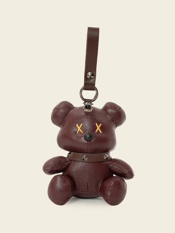 Плюшено мече – ключодържател, PU кожа, PP памук, персонализирани рисунки, за възраст 14+, унисекс