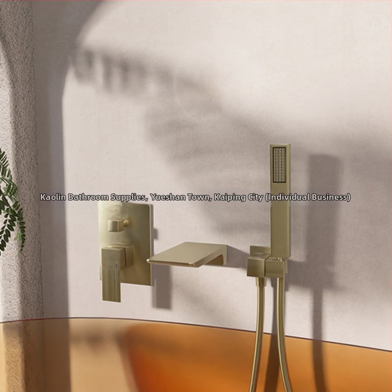 Kalin Kl-07 βρύση μπάνιου για μπανιέρα, κράμα χαλκού, κεραμικός δίσκος, είσοδος/έξοδος 1/2 in, 0-90°C, μοντέρνο μινιμαλιστικό στυλ, λαβή ανύψωσης