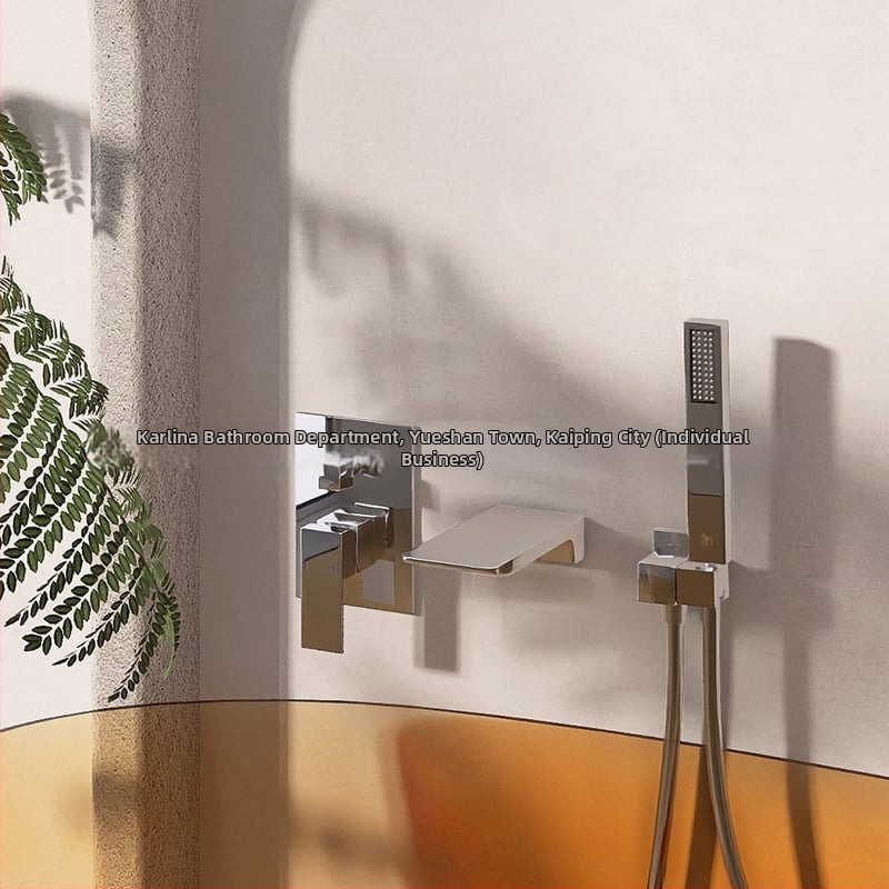 Kalin Kl-07 βρύση μπάνιου για μπανιέρα, κράμα χαλκού, κεραμικός δίσκος, είσοδος/έξοδος 1/2 in, 0-90°C, μοντέρνο μινιμαλιστικό στυλ, λαβή ανύψωσης