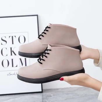 Ženske čizme za kišu od PVC, slip-on, s niskim gornjim dijelom, vodootporne, ravna potpetica, za četiri sezone