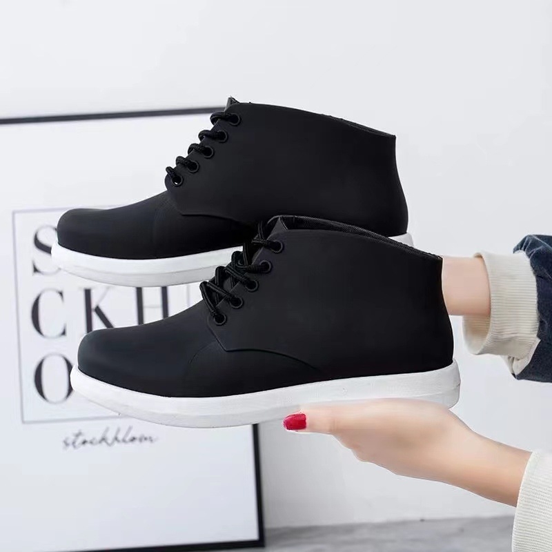 Ženske čizme za kišu od PVC, slip-on, s niskim gornjim dijelom, vodootporne, ravna potpetica, za četiri sezone