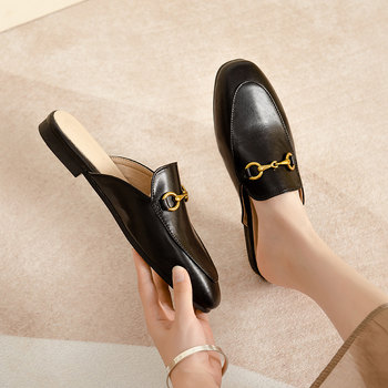 Korejskog stila, PU gornji dio, slip-on mule, gumena potplata, podstava od umjetne kože