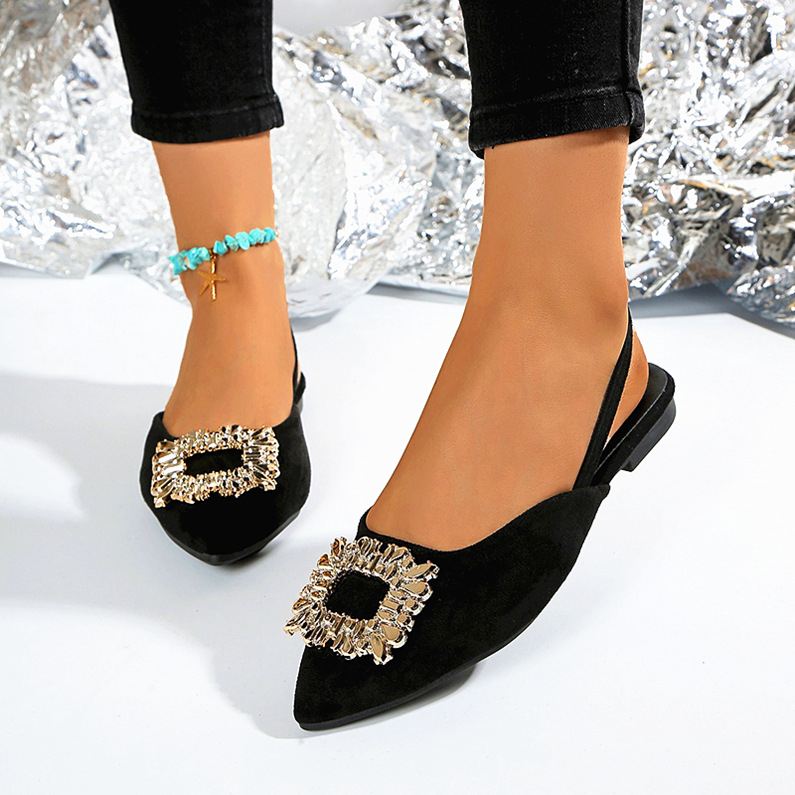 Παπούτσια με μία λουρίδα, μυτερό δάχτυλο, PU επάνω μέρος, PU επένδυση, Καλοκαίρι 2025