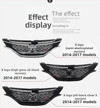 Μάσκα ψύξης αυτοκινήτου – Black Warrior στυλ – μεταλλική, εγκατάσταση στον ψύκτη