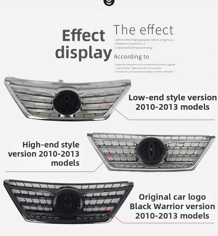 Μάσκα ψύξης αυτοκινήτου – Black Warrior στυλ – μεταλλική, εγκατάσταση στον ψύκτη