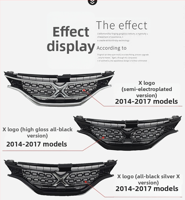 Μάσκα ψύξης αυτοκινήτου – Black Warrior στυλ – μεταλλική, εγκατάσταση στον ψύκτη