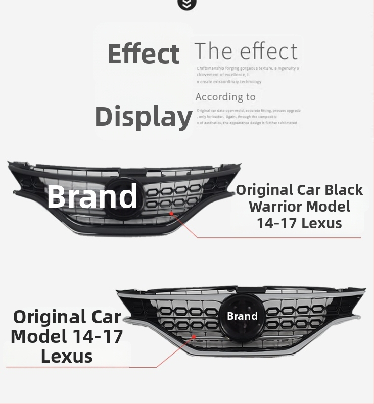 Μάσκα ψύξης αυτοκινήτου – Black Warrior στυλ – μεταλλική, εγκατάσταση στον ψύκτη