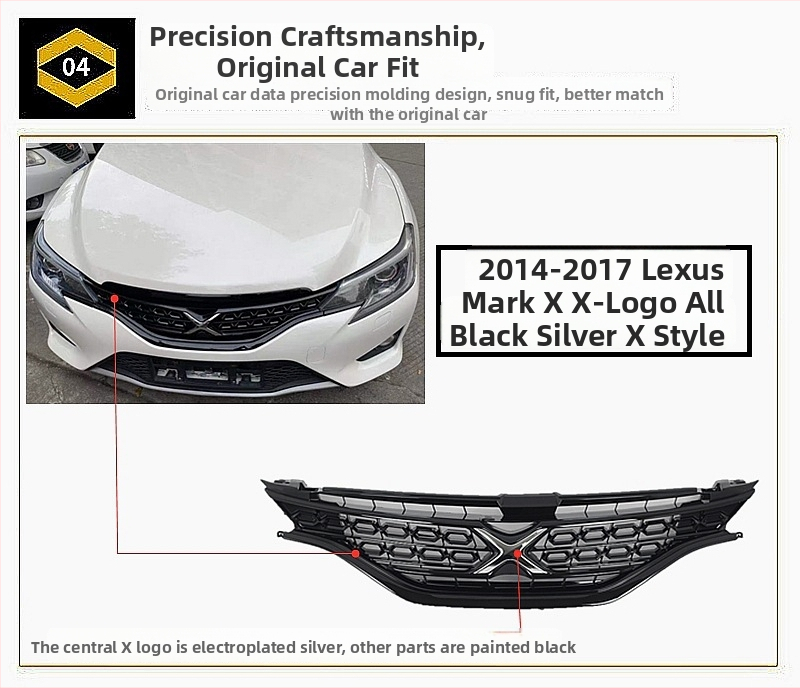 Μάσκα ψύξης αυτοκινήτου – Black Warrior στυλ – μεταλλική, εγκατάσταση στον ψύκτη