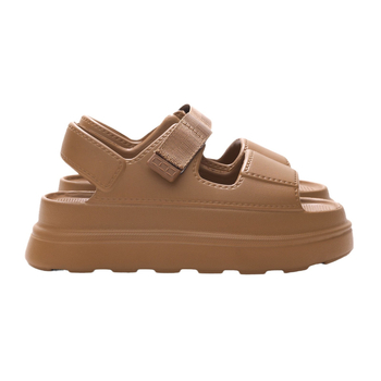 Ženske sandale s jednim remenom od EVA, debeli potplat, casual outdoor stil za plažu, 3-5 cm srednja peta, 4 cm potplat, zatvaranje na Velcro