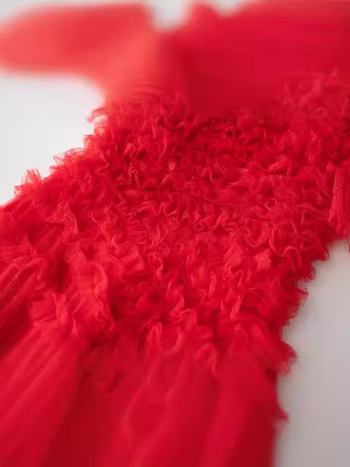 Φόρεμα με σιλουέτα Α-γραμμής, στρογγυλός λαιμός, κοντά μανίκια, κατασκευή από ένα κομμάτι, ύφασμα πολυεστέρα