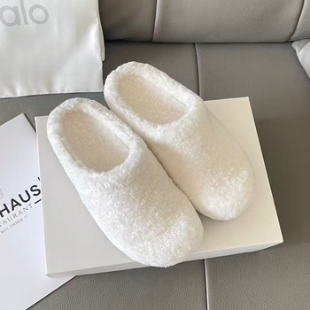 Ženske mule od velura s kožnim podstavkom, debela gumena potplata, pamukova unutrašnjost, slip-on, zatvoren vrh prsta