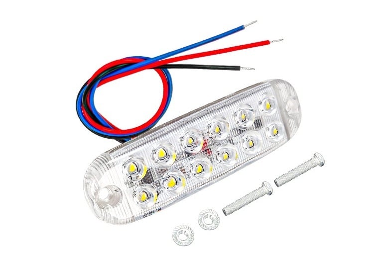 Φως πλαισίου για αυτοκίνητα και μοτοσικλέτες | εύρος τάσης 12–85 V | ισχύς 5 W | στερέωση με βίδες | θέσεις τοποθέτησης: πεντάλ, πίσω θύρα, μεσαία δικτύωση, σασί, οροφή