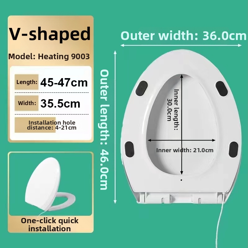 Chytrá vykurovaná doska na WC s okamžitým vykúrením a vyhrievaním kruhu sedadla, z PP dosky, rozteč otvorov 14, jednoduchá inštalácia, univerzálny dizajn.