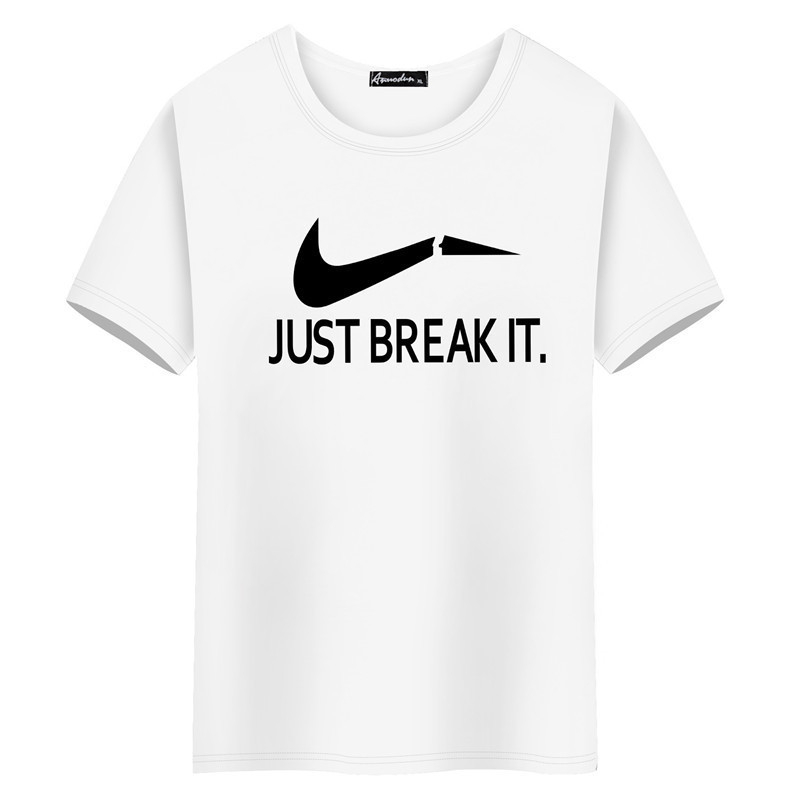 Muško pamučno T‑shirt s kratkim rukavima, udoban kroj, okrugli izrez, s motivom osmijeha