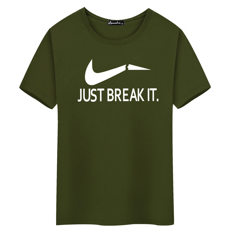 Muško pamučno T‑shirt s kratkim rukavima, udoban kroj, okrugli izrez, s motivom osmijeha