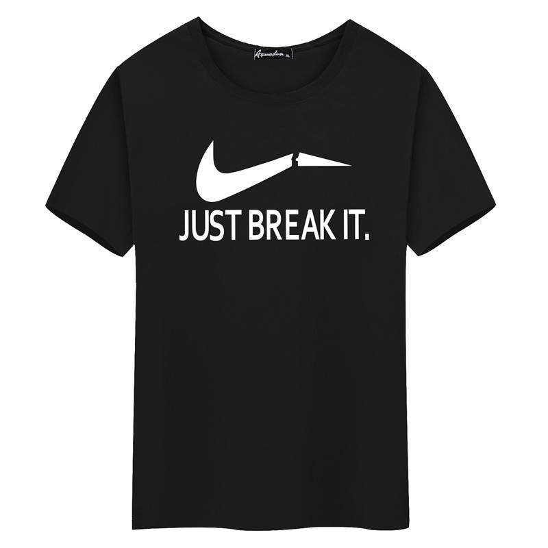 Muško pamučno T‑shirt s kratkim rukavima, udoban kroj, okrugli izrez, s motivom osmijeha