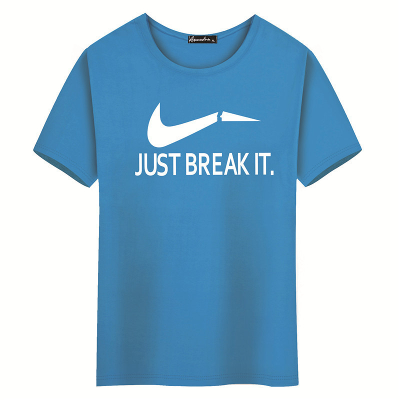 Muško pamučno T‑shirt s kratkim rukavima, udoban kroj, okrugli izrez, s motivom osmijeha