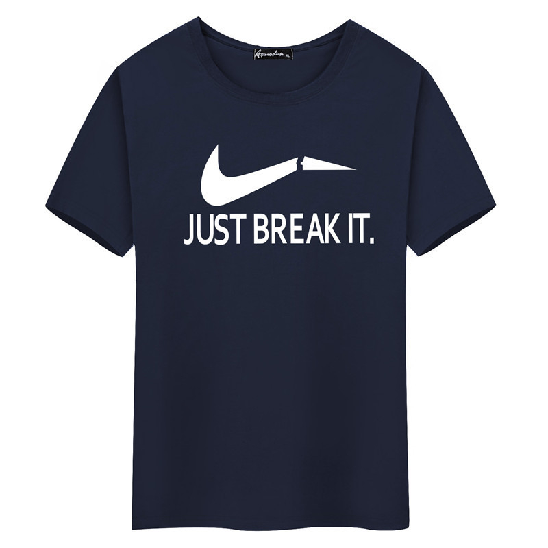 Muško pamučno T‑shirt s kratkim rukavima, udoban kroj, okrugli izrez, s motivom osmijeha