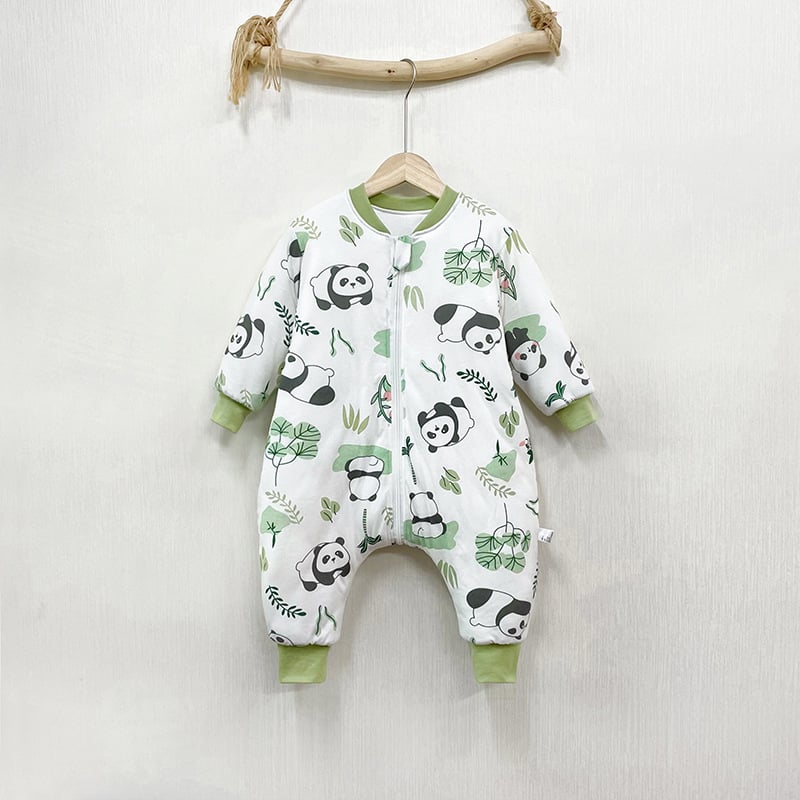 Unisex 100% βαμβακερός επενδυμένος υπνόσακος με διαχωρισμούς ποδιών για παιδιά, χειμώνας-φθινόπωρο, 3–8 ετών, οικιακή ενδυμασία