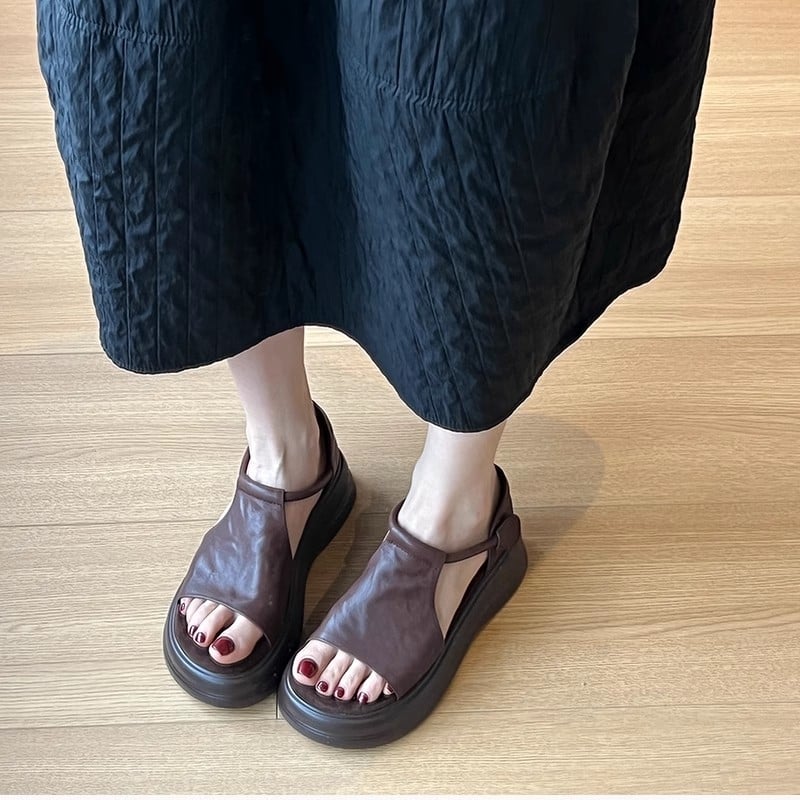 Ρωμαϊκά σανδάλια με άνω μέρος από υπερ ίνες, σόλα από αφρό καουουκ, κλείσιμο Velcro, στρογγυλός δάχτυλο - Καλοκαίρι 2025