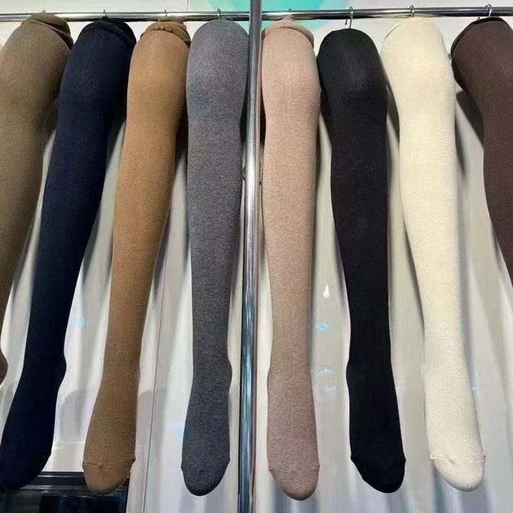 Καλσόν από βαμβάκι, ανύψωση γλουτών και διαμόρφωση σιλουέτας, μονόχρωμο, πλήρης μήκος, μεσαίο πάχος