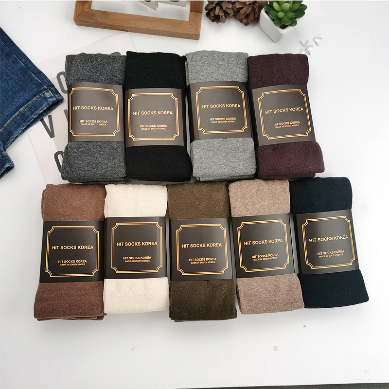 Καλσόν από βαμβάκι, ανύψωση γλουτών και διαμόρφωση σιλουέτας, μονόχρωμο, πλήρης μήκος, μεσαίο πάχος