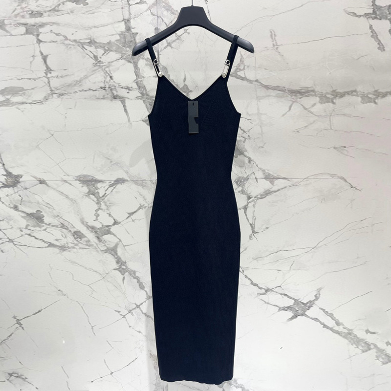 Pletena bodycon haljina bez rukava s dubokim V-izrezom, duga suknja, 3D uzorak, Lyocell 70–80%