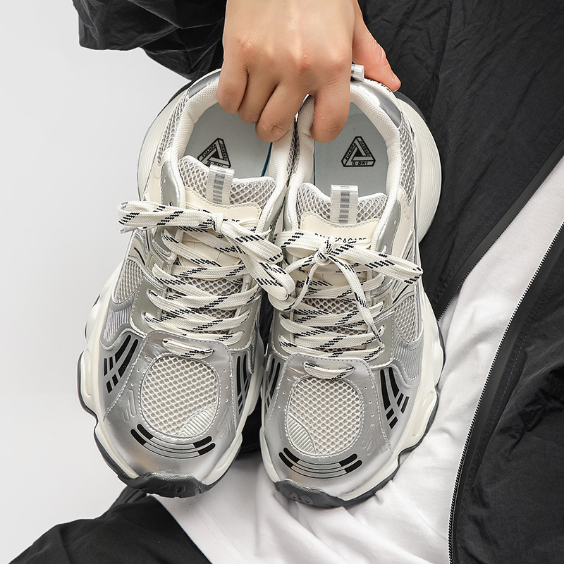 Dad Shoes – prozračni mrežasti gornji dio, debeli potplat, retro stil, unisex, vezanje