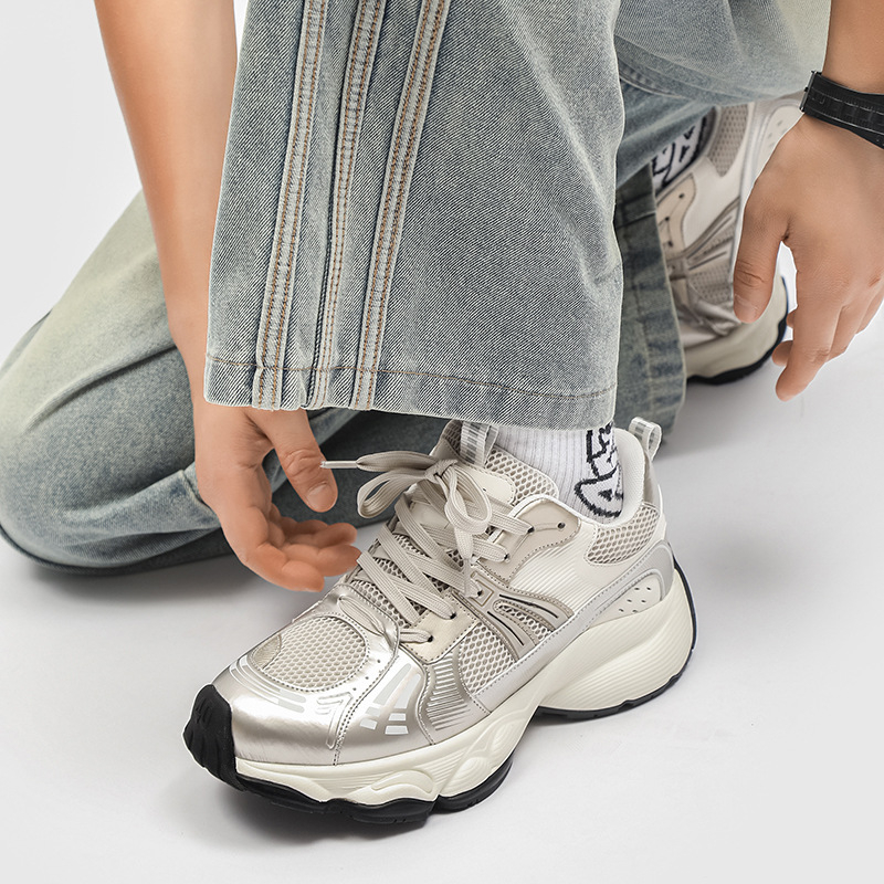 Dad Shoes – prozračni mrežasti gornji dio, debeli potplat, retro stil, unisex, vezanje