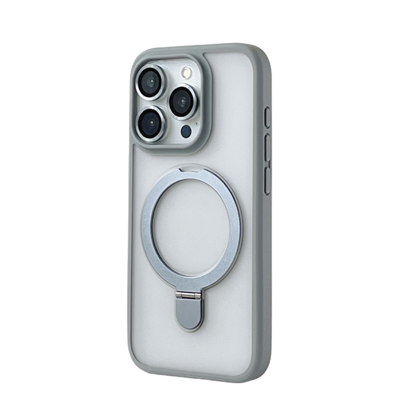 Pouzdro na telefón s magnetickým stojanom, matný PC materiál, pre iPhone 11–14 série, s fóliou na objektív a ochranným krytom