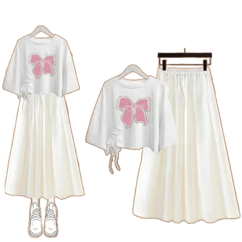 Φόρεμα κοριτσιών σε Α-γραμμή, πολυεστερικό ύφασμα 96-100%, καλοκαίρι 2023, για κορίτσια άνω των 8 ετών, γλυκό και φρέσκο στυλ.